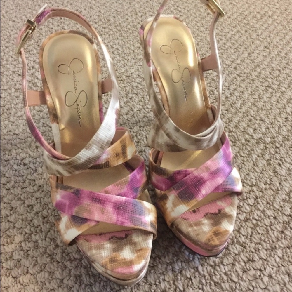 Jessica Simpson Multicolor Strappy Heels